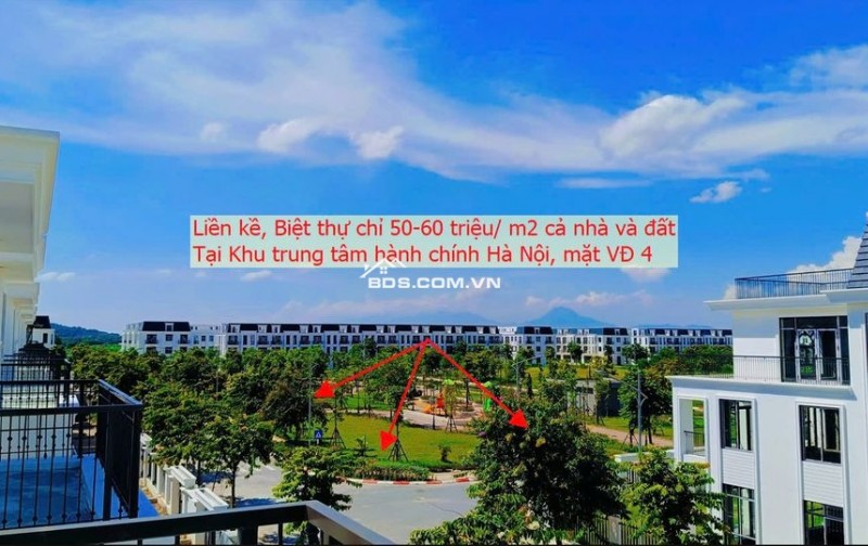 BIỆT THỰ ĐƠN LẬP 375M2, GIÁ CHỈ 50TR/M2 TẠI HUD MÊ LINH CENTRAL